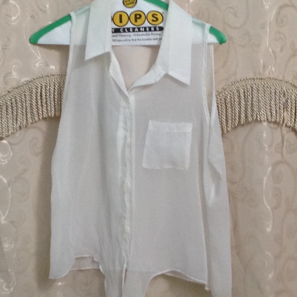 Women's Sheer Sleeveless Blouse
